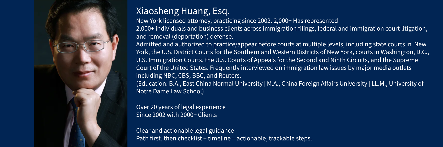 Xiaosheng Huang, Esq.